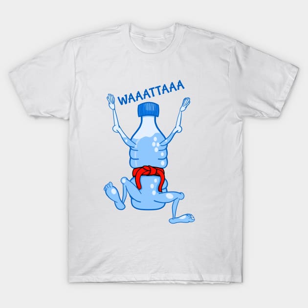 Funny Water Bottle Karate Attack T-Shirt by mailboxdisco